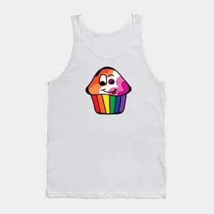 Lesbian Pride Rainbow Cupcake Tank Top